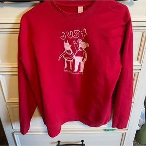 “Just Skateboarding” graphic crewneck